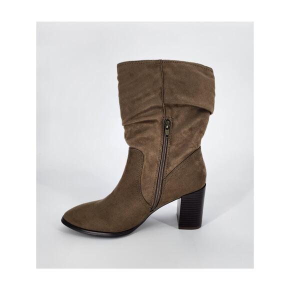 Market & Spruce Green Slouchy Heeled Boots Women's Size 8 - Picture 2 of 9